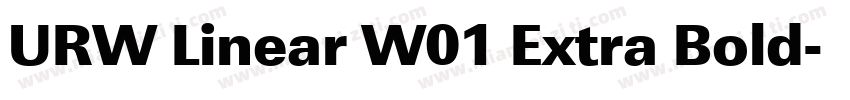URW Linear W01 Extra Bold字体转换